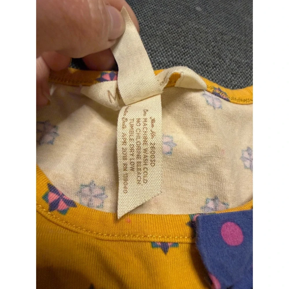 Matilda Jane Girls Mixed Print Long Sleeve Dress Yellow Floral Pencil Hem Size 6